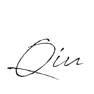 Create a beautiful signature design for name Qiu. With this signature (Antro_Vectra) fonts, you can make a handwritten signature for free. Qiu signature style 6 images and pictures png