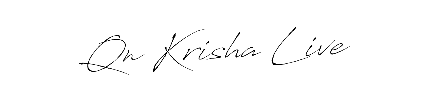 How to make Qn Krisha Live name signature. Use Antro_Vectra style for creating short signs online. This is the latest handwritten sign. Qn Krisha Live signature style 6 images and pictures png