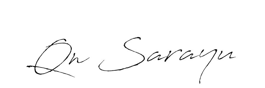 How to make Qn Sarayu name signature. Use Antro_Vectra style for creating short signs online. This is the latest handwritten sign. Qn Sarayu signature style 6 images and pictures png