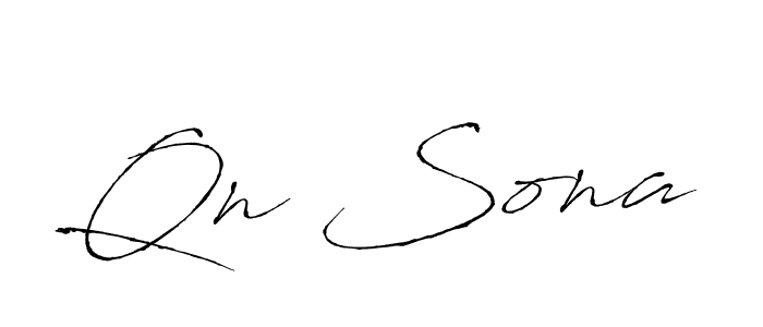 Create a beautiful signature design for name Qn Sona. With this signature (Antro_Vectra) fonts, you can make a handwritten signature for free. Qn Sona signature style 6 images and pictures png