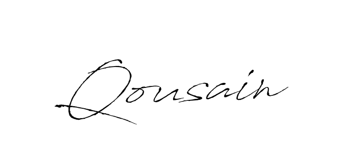 How to make Qousain signature? Antro_Vectra is a professional autograph style. Create handwritten signature for Qousain name. Qousain signature style 6 images and pictures png