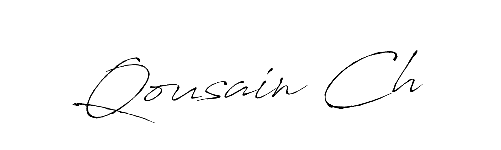 Similarly Antro_Vectra is the best handwritten signature design. Signature creator online .You can use it as an online autograph creator for name Qousain Ch. Qousain Ch signature style 6 images and pictures png