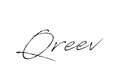 Use a signature maker to create a handwritten signature online. With this signature software, you can design (Antro_Vectra) your own signature for name Qreev. Qreev signature style 6 images and pictures png