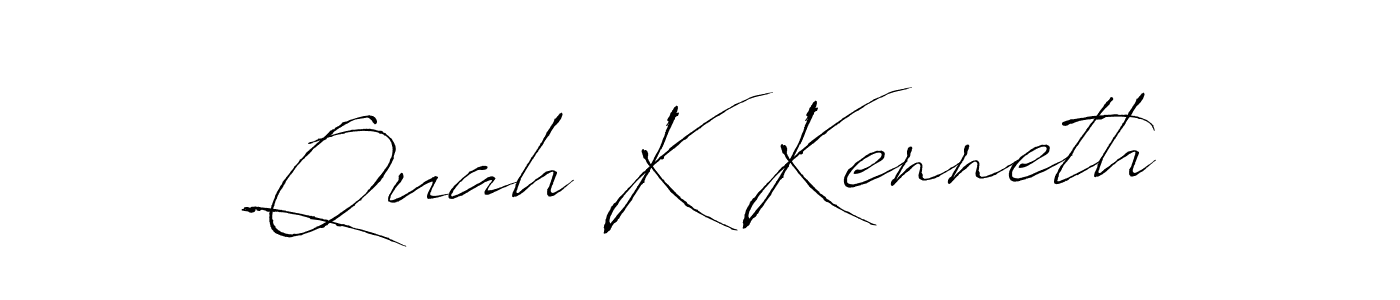 Design your own signature with our free online signature maker. With this signature software, you can create a handwritten (Antro_Vectra) signature for name Quah K Kenneth. Quah K Kenneth signature style 6 images and pictures png