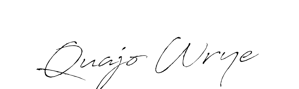 How to make Quajo Wrye name signature. Use Antro_Vectra style for creating short signs online. This is the latest handwritten sign. Quajo Wrye signature style 6 images and pictures png