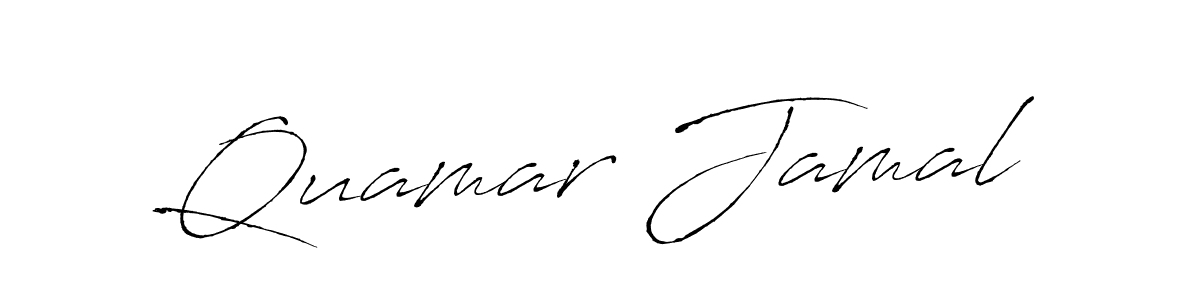 How to make Quamar Jamal name signature. Use Antro_Vectra style for creating short signs online. This is the latest handwritten sign. Quamar Jamal signature style 6 images and pictures png