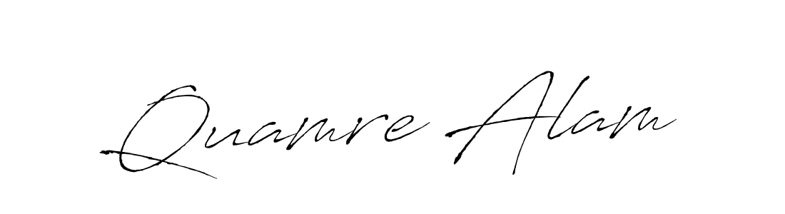 Create a beautiful signature design for name Quamre Alam. With this signature (Antro_Vectra) fonts, you can make a handwritten signature for free. Quamre Alam signature style 6 images and pictures png