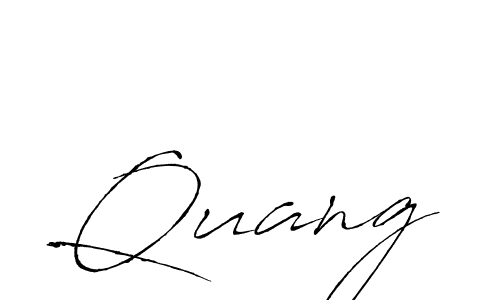 Use a signature maker to create a handwritten signature online. With this signature software, you can design (Antro_Vectra) your own signature for name Quang. Quang signature style 6 images and pictures png