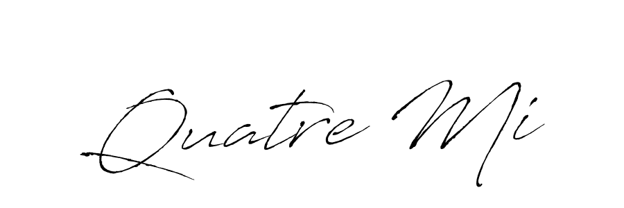 How to make Quatre Mi signature? Antro_Vectra is a professional autograph style. Create handwritten signature for Quatre Mi name. Quatre Mi signature style 6 images and pictures png