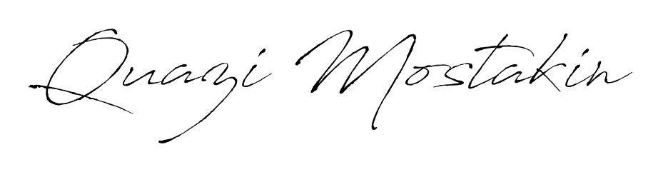 Get an exclusive digital autograph for Quazi Mostakin. The Antro_Vectra typeface captures the charm of real penmanship on paper. Quazi Mostakin signature style 6 images and pictures png