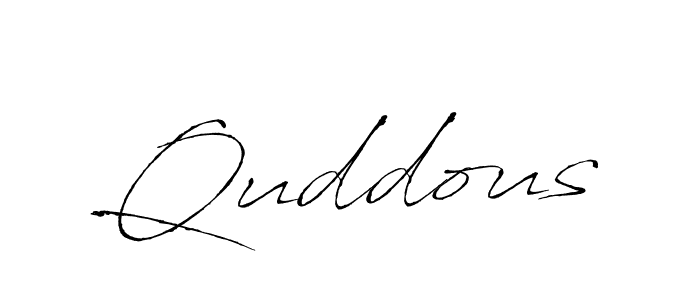 Make a beautiful signature design for name Quddous. With this signature (Antro_Vectra) style, you can create a handwritten signature for free. Quddous signature style 6 images and pictures png