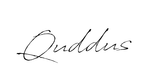 Quddus stylish signature style. Best Handwritten Sign (Antro_Vectra) for my name. Handwritten Signature Collection Ideas for my name Quddus. Quddus signature style 6 images and pictures png