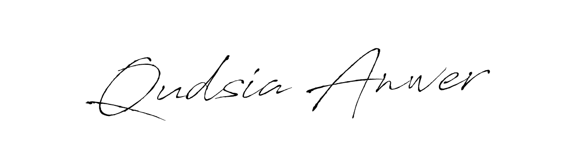 The best way (Antro_Vectra) to make a short signature is to pick only two or three words in your name. The name Qudsia Anwer include a total of six letters. For converting this name. Qudsia Anwer signature style 6 images and pictures png