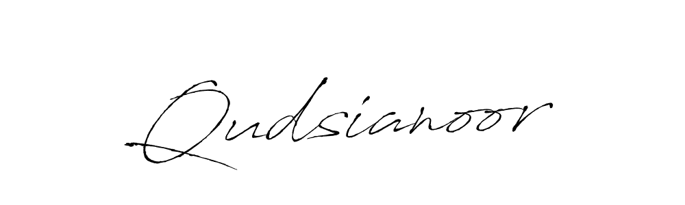 Design your own signature with our free online signature maker. With this signature software, you can create a handwritten (Antro_Vectra) signature for name Qudsianoor. Qudsianoor signature style 6 images and pictures png