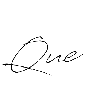 Design your own signature with our free online signature maker. With this signature software, you can create a handwritten (Antro_Vectra) signature for name Que. Que signature style 6 images and pictures png