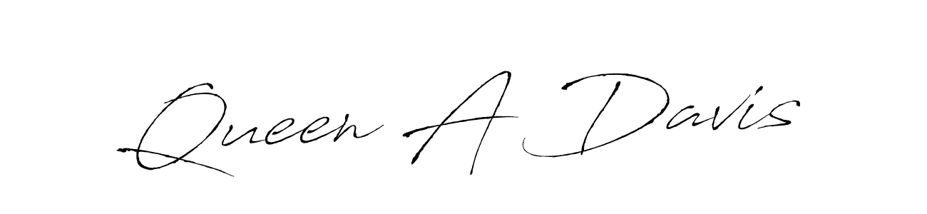 Create a beautiful signature design for name Queen A Davis. With this signature (Antro_Vectra) fonts, you can make a handwritten signature for free. Queen A Davis signature style 6 images and pictures png