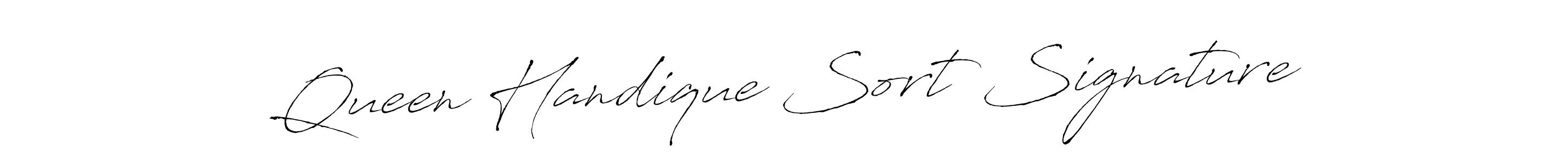 Create a beautiful signature design for name Queen Handique Sort Signature. With this signature (Antro_Vectra) fonts, you can make a handwritten signature for free. Queen Handique Sort Signature signature style 6 images and pictures png