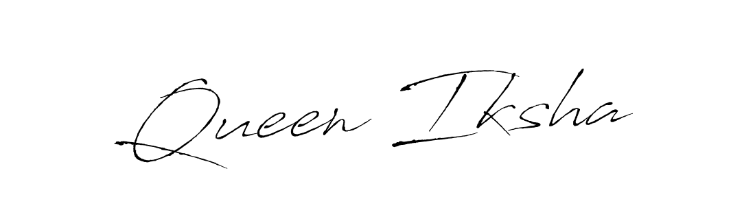 Design your own signature with our free online signature maker. With this signature software, you can create a handwritten (Antro_Vectra) signature for name Queen Iksha. Queen Iksha signature style 6 images and pictures png