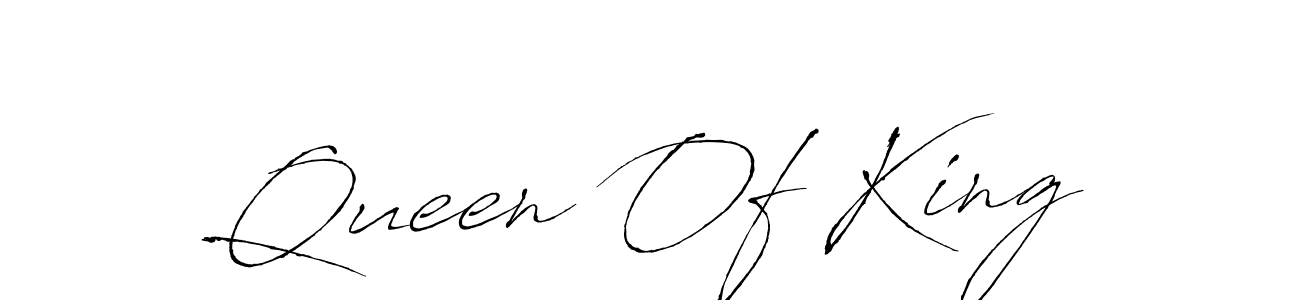 Queen Of King stylish signature style. Best Handwritten Sign (Antro_Vectra) for my name. Handwritten Signature Collection Ideas for my name Queen Of King. Queen Of King signature style 6 images and pictures png