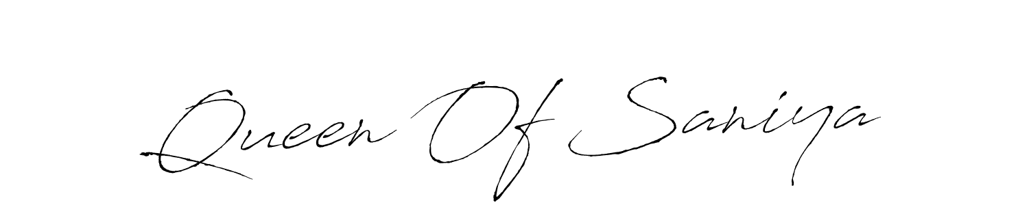 Make a beautiful signature design for name Queen Of Saniya. With this signature (Antro_Vectra) style, you can create a handwritten signature for free. Queen Of Saniya signature style 6 images and pictures png