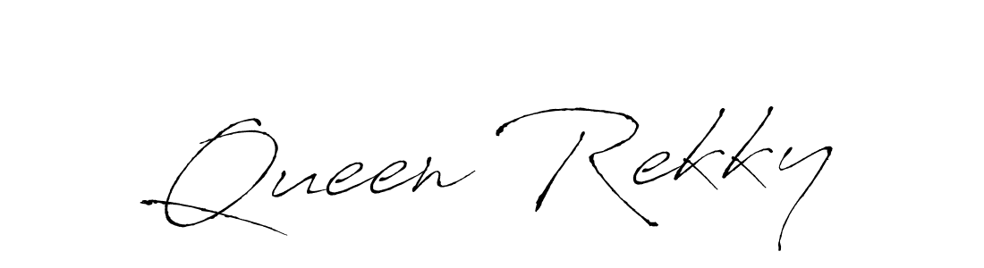 You should practise on your own different ways (Antro_Vectra) to write your name (Queen Rekky) in signature. don't let someone else do it for you. Queen Rekky signature style 6 images and pictures png