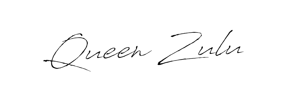 Design your own signature with our free online signature maker. With this signature software, you can create a handwritten (Antro_Vectra) signature for name Queen Zulu. Queen Zulu signature style 6 images and pictures png