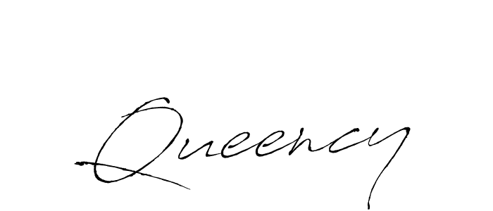 Design your own signature with our free online signature maker. With this signature software, you can create a handwritten (Antro_Vectra) signature for name Queency. Queency signature style 6 images and pictures png