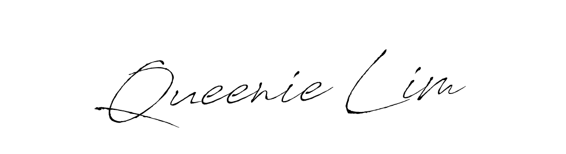 Make a beautiful signature design for name Queenie Lim. With this signature (Antro_Vectra) style, you can create a handwritten signature for free. Queenie Lim signature style 6 images and pictures png