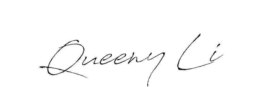 Make a beautiful signature design for name Queeny Li. With this signature (Antro_Vectra) style, you can create a handwritten signature for free. Queeny Li signature style 6 images and pictures png