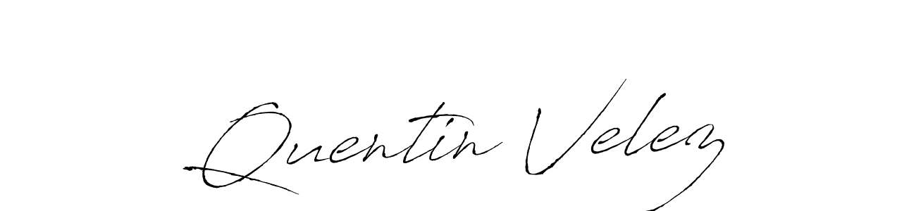 Make a beautiful signature design for name Quentin Velez. With this signature (Antro_Vectra) style, you can create a handwritten signature for free. Quentin Velez signature style 6 images and pictures png