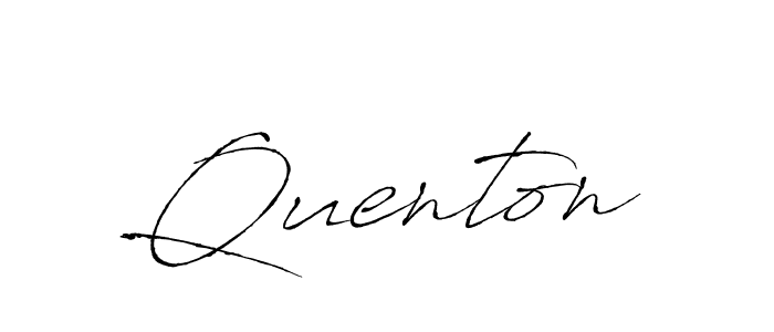 Create a beautiful signature design for name Quenton. With this signature (Antro_Vectra) fonts, you can make a handwritten signature for free. Quenton signature style 6 images and pictures png