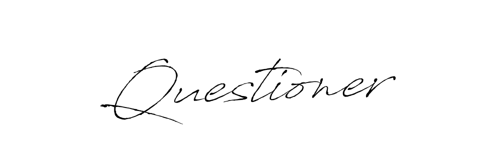 Questioner stylish signature style. Best Handwritten Sign (Antro_Vectra) for my name. Handwritten Signature Collection Ideas for my name Questioner. Questioner signature style 6 images and pictures png