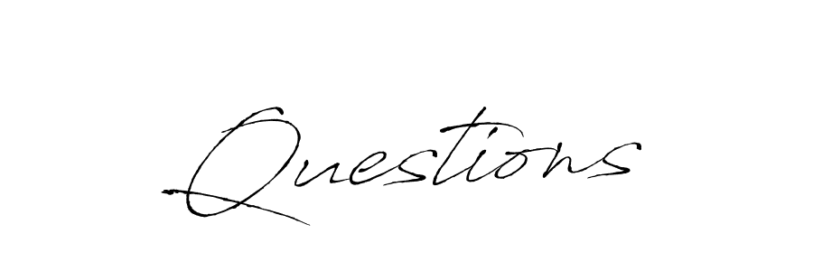 You should practise on your own different ways (Antro_Vectra) to write your name (Questions) in signature. don't let someone else do it for you. Questions signature style 6 images and pictures png