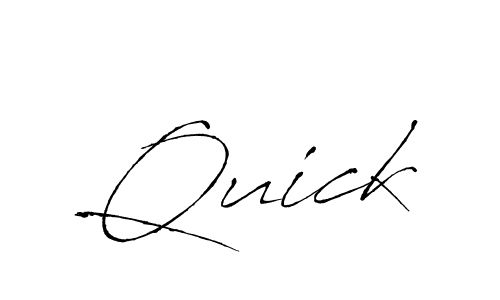 Make a beautiful signature design for name Quick. With this signature (Antro_Vectra) style, you can create a handwritten signature for free. Quick signature style 6 images and pictures png