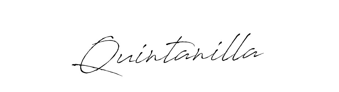 Make a beautiful signature design for name Quintanilla. With this signature (Antro_Vectra) style, you can create a handwritten signature for free. Quintanilla signature style 6 images and pictures png