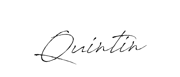 Make a beautiful signature design for name Quintin. With this signature (Antro_Vectra) style, you can create a handwritten signature for free. Quintin signature style 6 images and pictures png