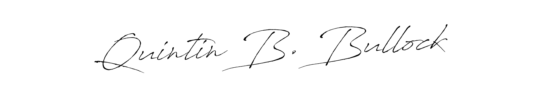 How to make Quintin B. Bullock name signature. Use Antro_Vectra style for creating short signs online. This is the latest handwritten sign. Quintin B. Bullock signature style 6 images and pictures png