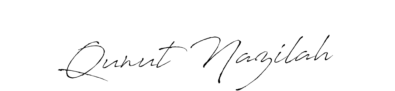 Use a signature maker to create a handwritten signature online. With this signature software, you can design (Antro_Vectra) your own signature for name Qunut Nazilah. Qunut Nazilah signature style 6 images and pictures png