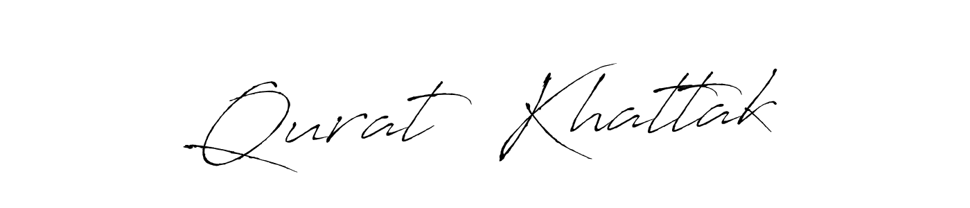 The best way (Antro_Vectra) to make a short signature is to pick only two or three words in your name. The name Qurat  Khattak include a total of six letters. For converting this name. Qurat  Khattak signature style 6 images and pictures png