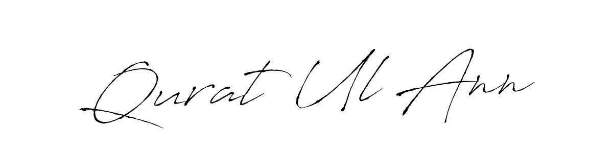 How to make Qurat Ul Ann name signature. Use Antro_Vectra style for creating short signs online. This is the latest handwritten sign. Qurat Ul Ann signature style 6 images and pictures png