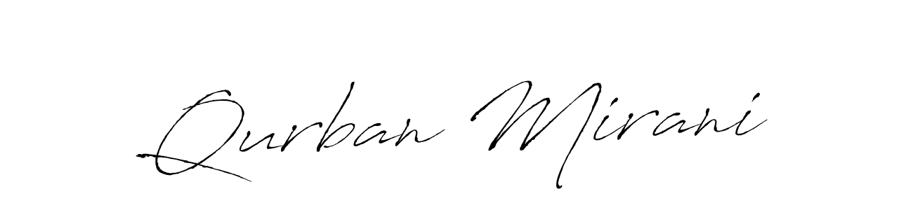 Create a beautiful signature design for name Qurban Mirani. With this signature (Antro_Vectra) fonts, you can make a handwritten signature for free. Qurban Mirani signature style 6 images and pictures png