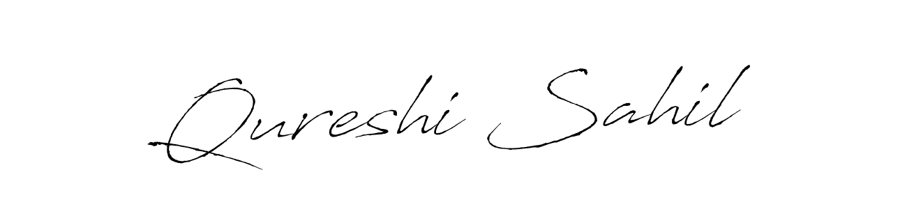 Design your own signature with our free online signature maker. With this signature software, you can create a handwritten (Antro_Vectra) signature for name Qureshi Sahil. Qureshi Sahil signature style 6 images and pictures png