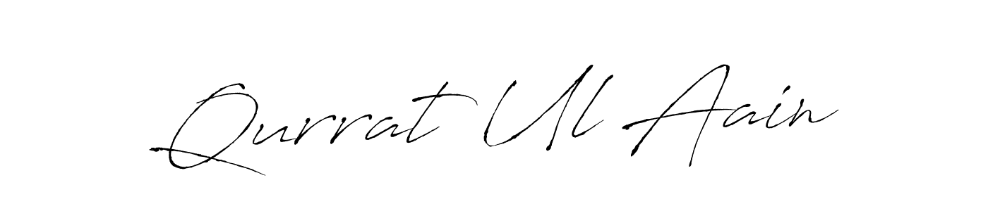 Make a beautiful signature design for name Qurrat Ul Aain. With this signature (Antro_Vectra) style, you can create a handwritten signature for free. Qurrat Ul Aain signature style 6 images and pictures png