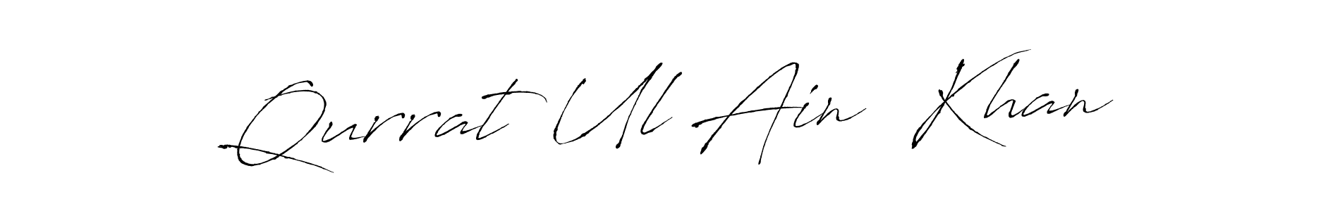 Create a beautiful signature design for name Qurrat Ul Ain  Khan. With this signature (Antro_Vectra) fonts, you can make a handwritten signature for free. Qurrat Ul Ain  Khan signature style 6 images and pictures png