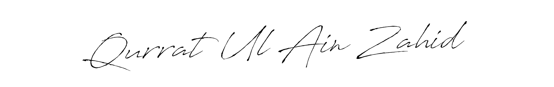 Also we have Qurrat Ul Ain Zahid name is the best signature style. Create professional handwritten signature collection using Antro_Vectra autograph style. Qurrat Ul Ain Zahid signature style 6 images and pictures png