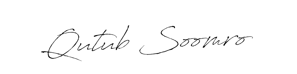 Design your own signature with our free online signature maker. With this signature software, you can create a handwritten (Antro_Vectra) signature for name Qutub Soomro. Qutub Soomro signature style 6 images and pictures png