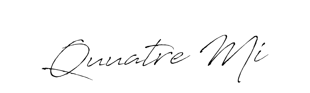 Similarly Antro_Vectra is the best handwritten signature design. Signature creator online .You can use it as an online autograph creator for name Quuatre Mi. Quuatre Mi signature style 6 images and pictures png