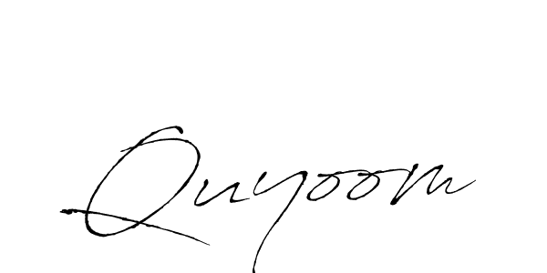 Quyoom stylish signature style. Best Handwritten Sign (Antro_Vectra) for my name. Handwritten Signature Collection Ideas for my name Quyoom. Quyoom signature style 6 images and pictures png