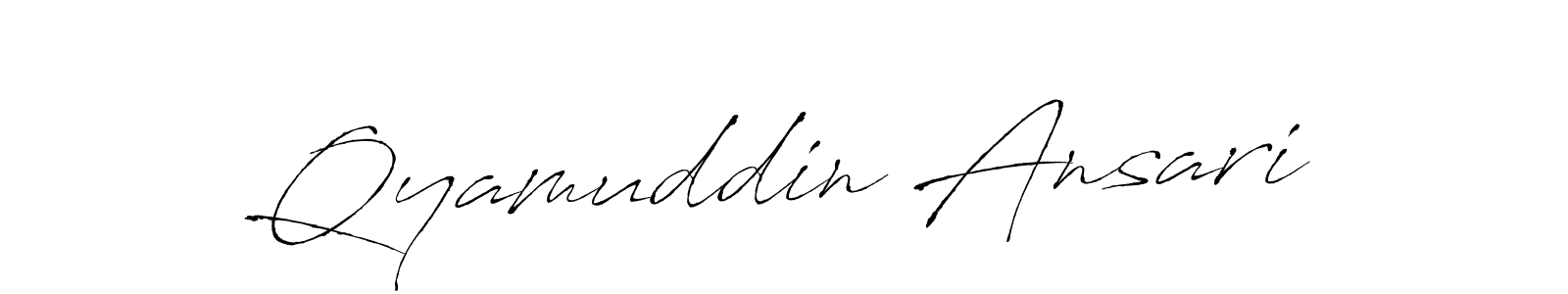 How to make Qyamuddin Ansari signature? Antro_Vectra is a professional autograph style. Create handwritten signature for Qyamuddin Ansari name. Qyamuddin Ansari signature style 6 images and pictures png