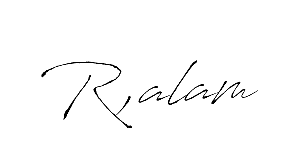 if you are searching for the best signature style for your name R,alam. so please give up your signature search. here we have designed multiple signature styles  using Antro_Vectra. R,alam signature style 6 images and pictures png
